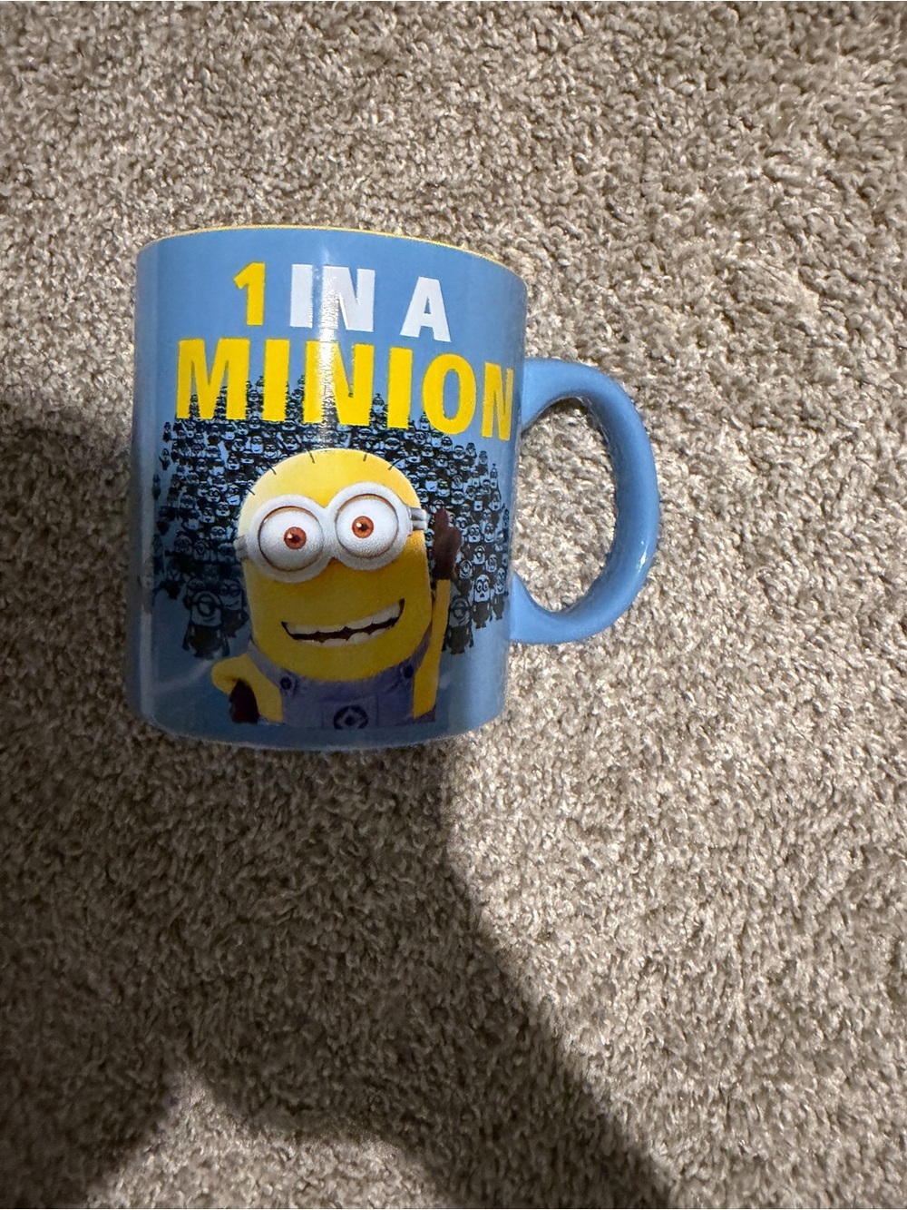 Blue Minion Graphic Ceramic Coffee Mug - Character Design